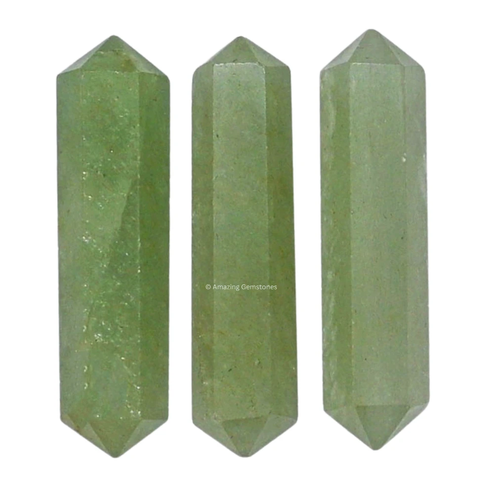 Green Aventurine Pencil Points (Double Terminated) (Set of 10)