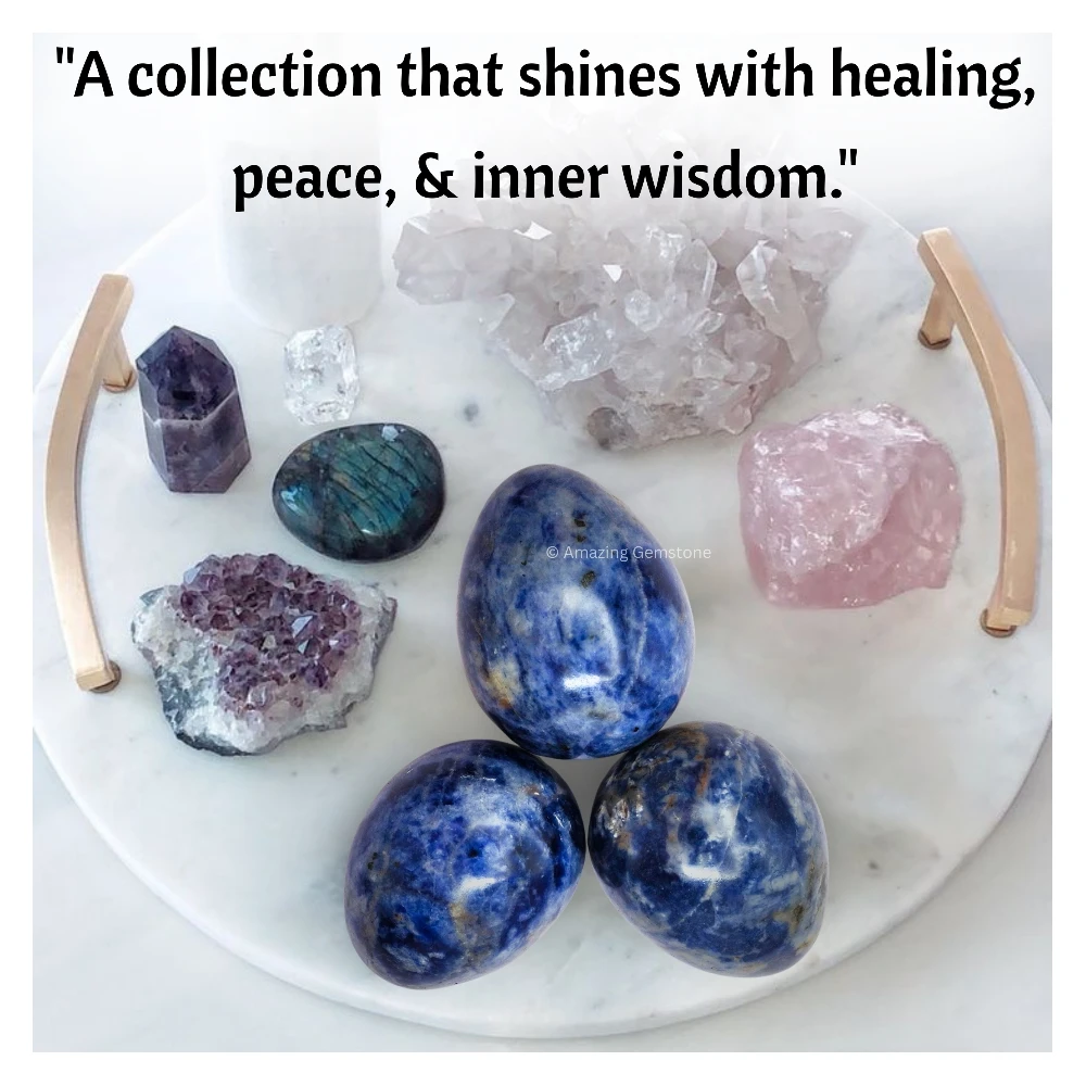 Sodalite Crystal Egg Stone