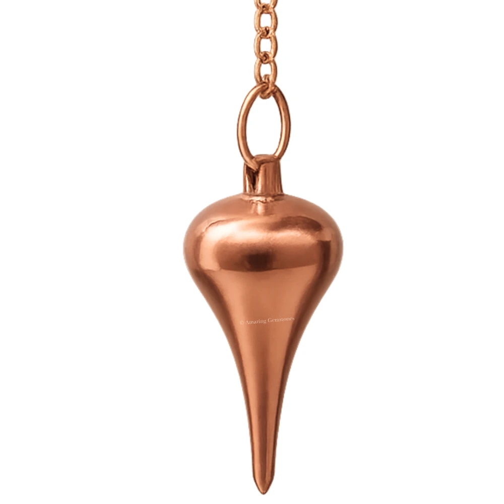 Metal Brass Pendulum - Copper Dome Cone Point (MP120)