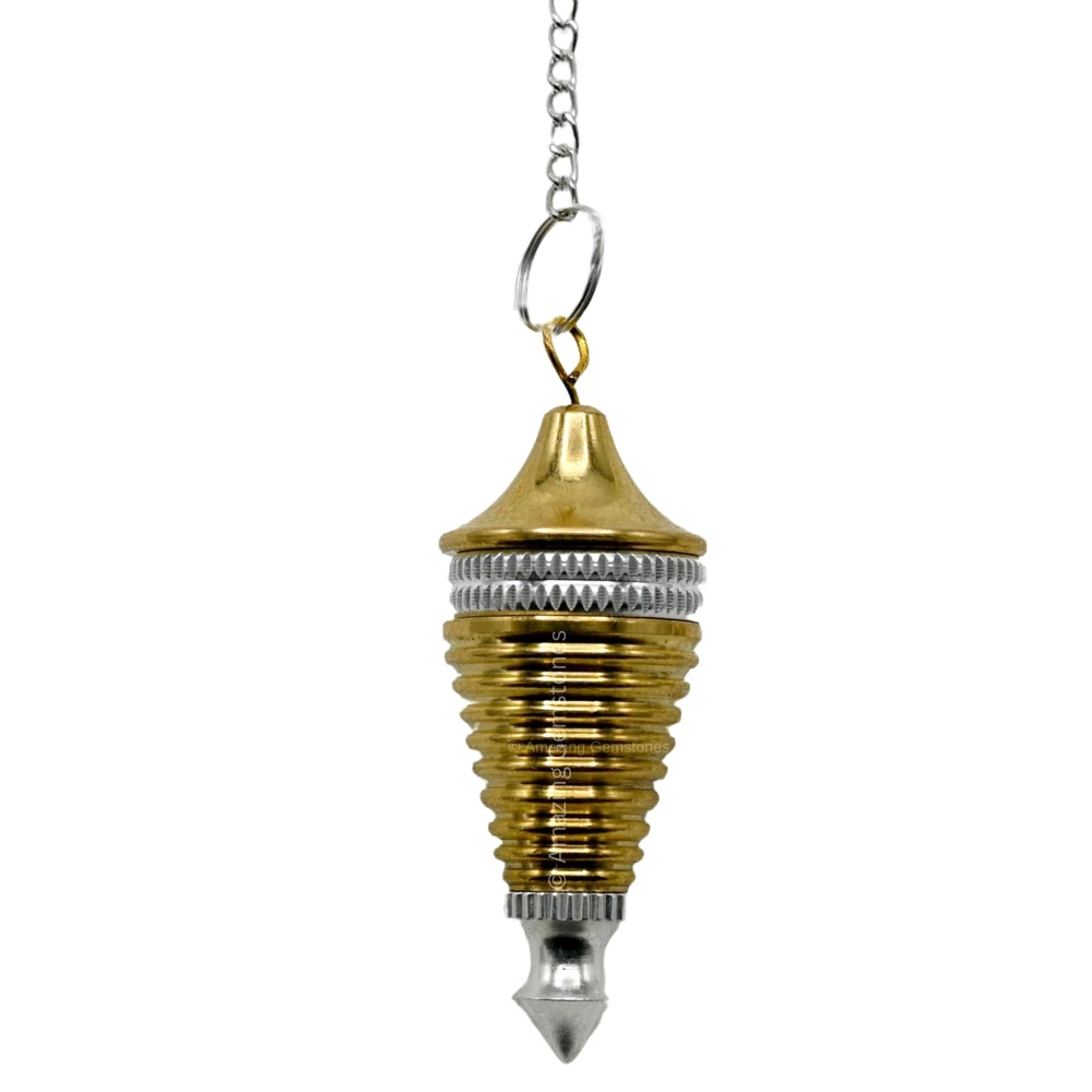 Copper Metal Pendulum - Gold Hard Coil with Gear Plates (MP12)