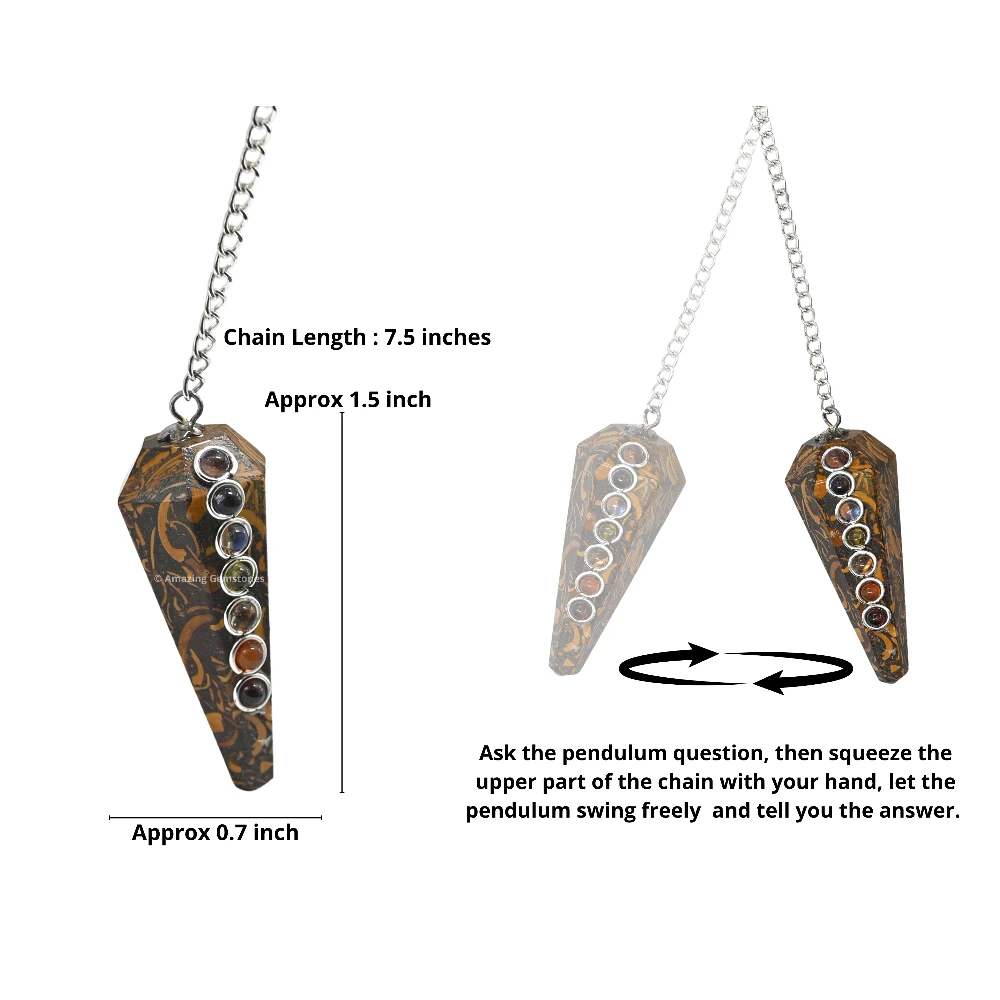 Mariyam Jasper Chakra Crystal Pendulum