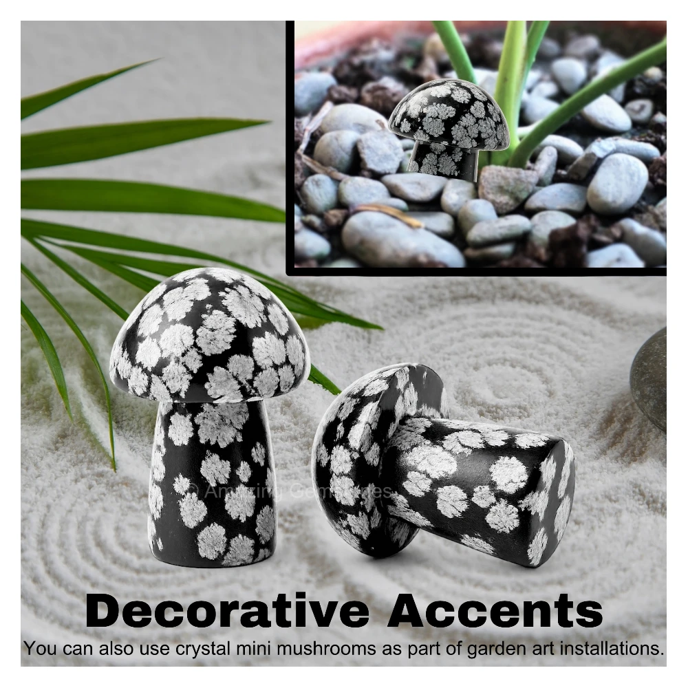 Snowflake Obsidian Mushroom