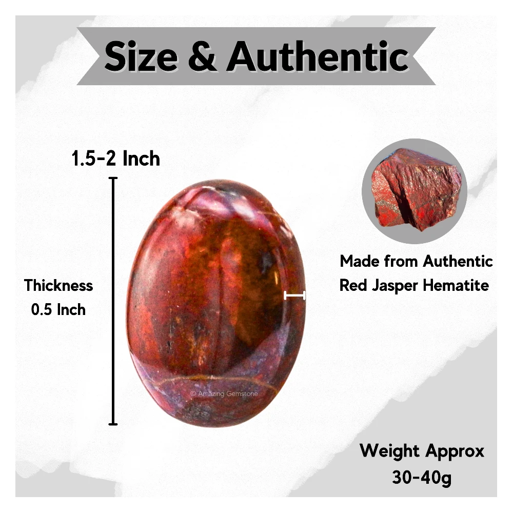 Red Jasper Hematite Palm Stone