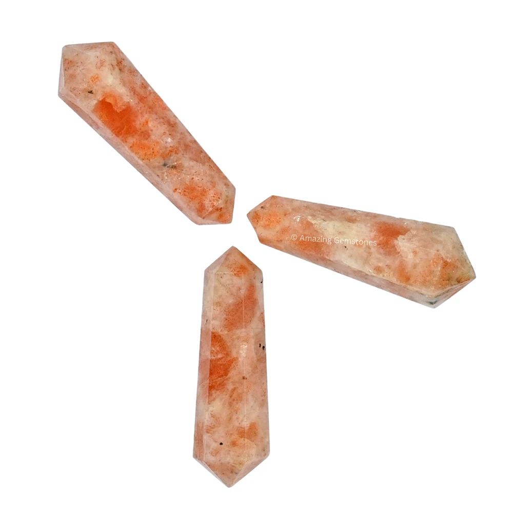 Sunstone Pencil Points (Double Terminated) (Set of 10)