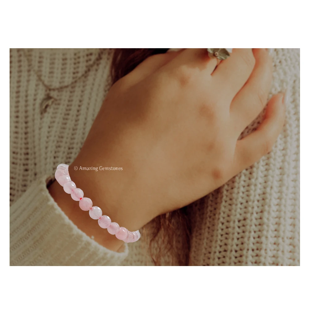 Rose Quartz Bracelet (Faceted-Adjustable)