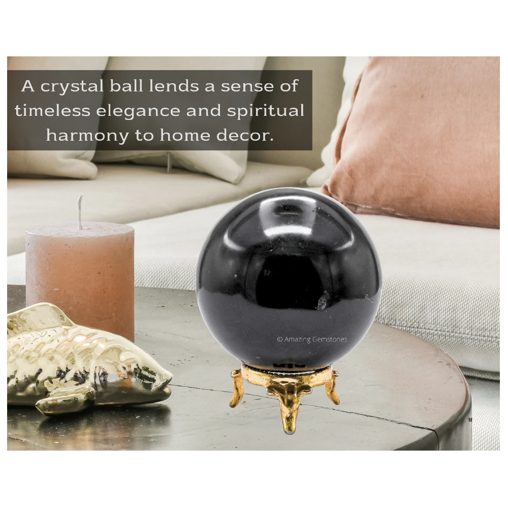 Large Black Tourmaline Sphere (2.5 Inch)