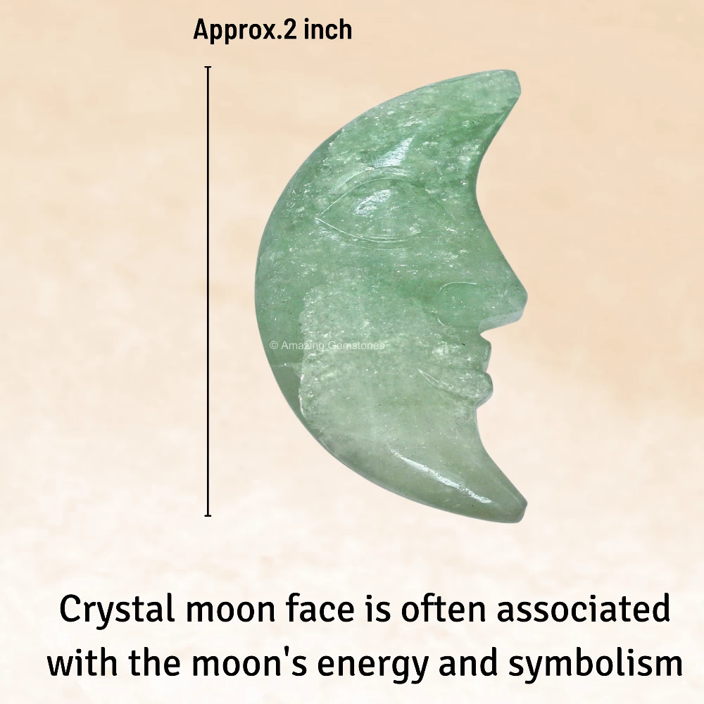 Light Green Aventurine Crescent Moon