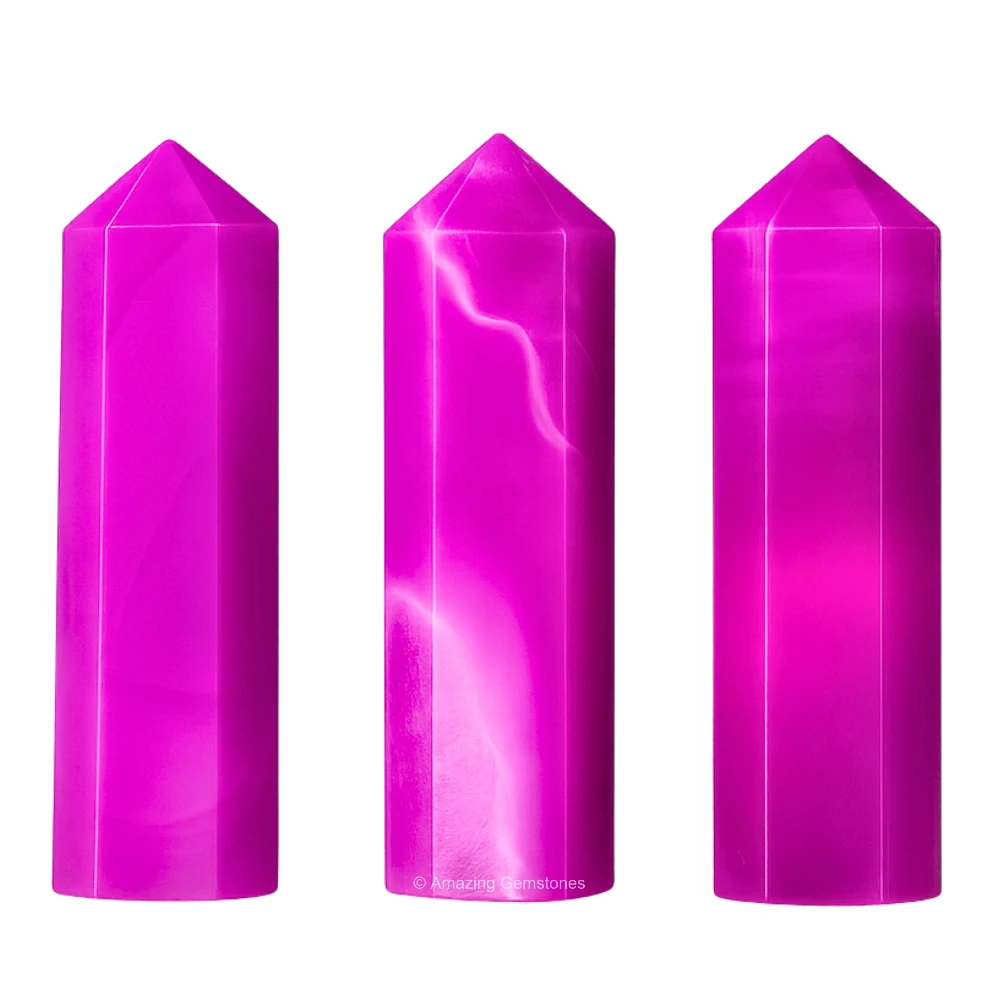 Pink Onyx Pencil Points (Set of 3)