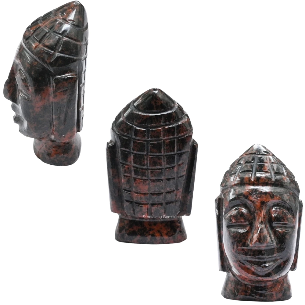 Mahogany Obsidian Buddha Head