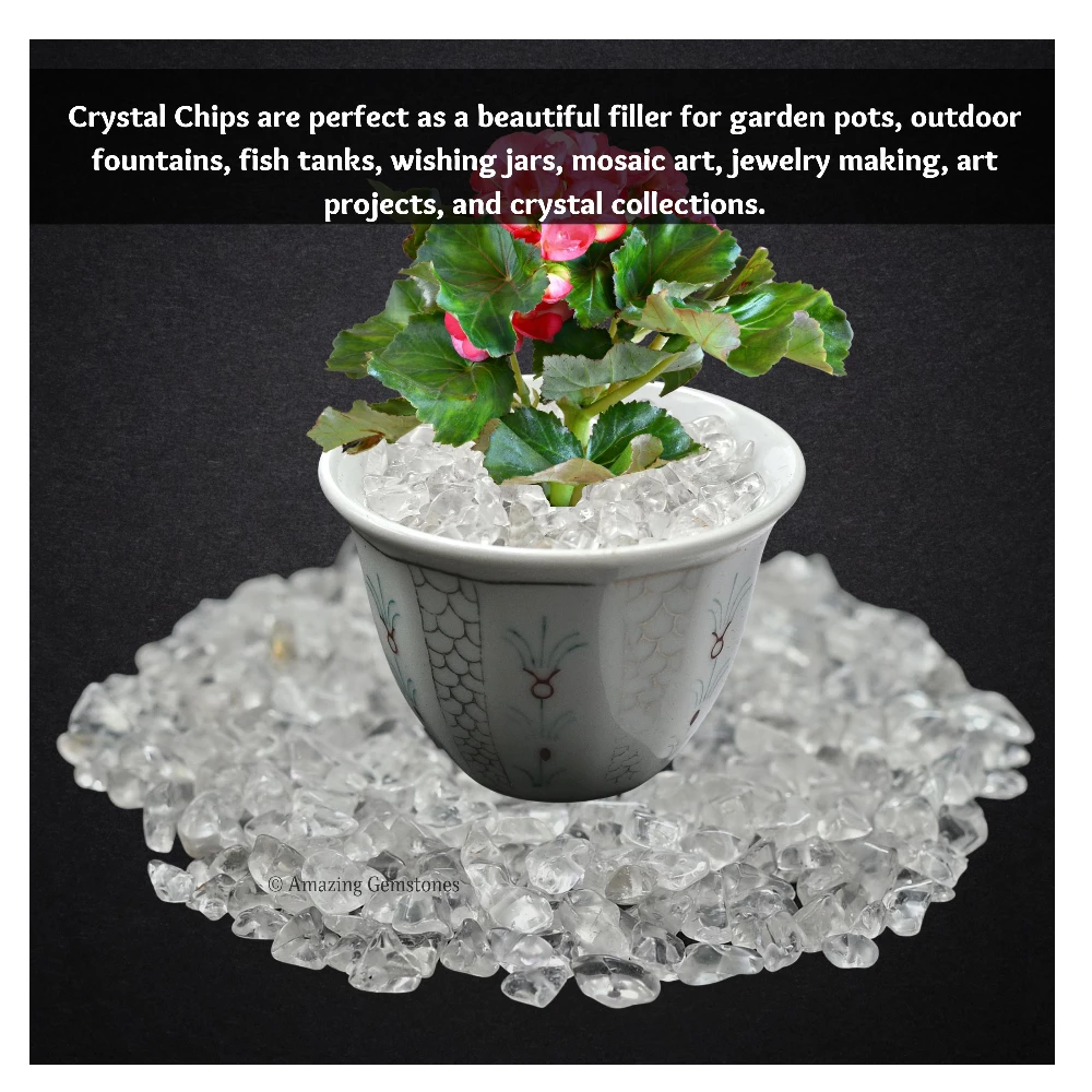 Clear Quartz Chips - Pre Drilled