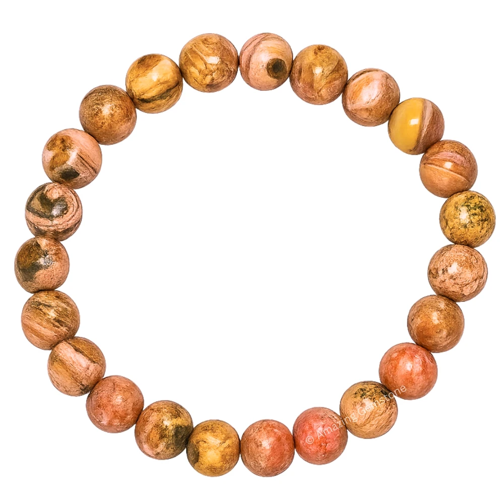 Rhodochrosite Bracelet (Strechable)