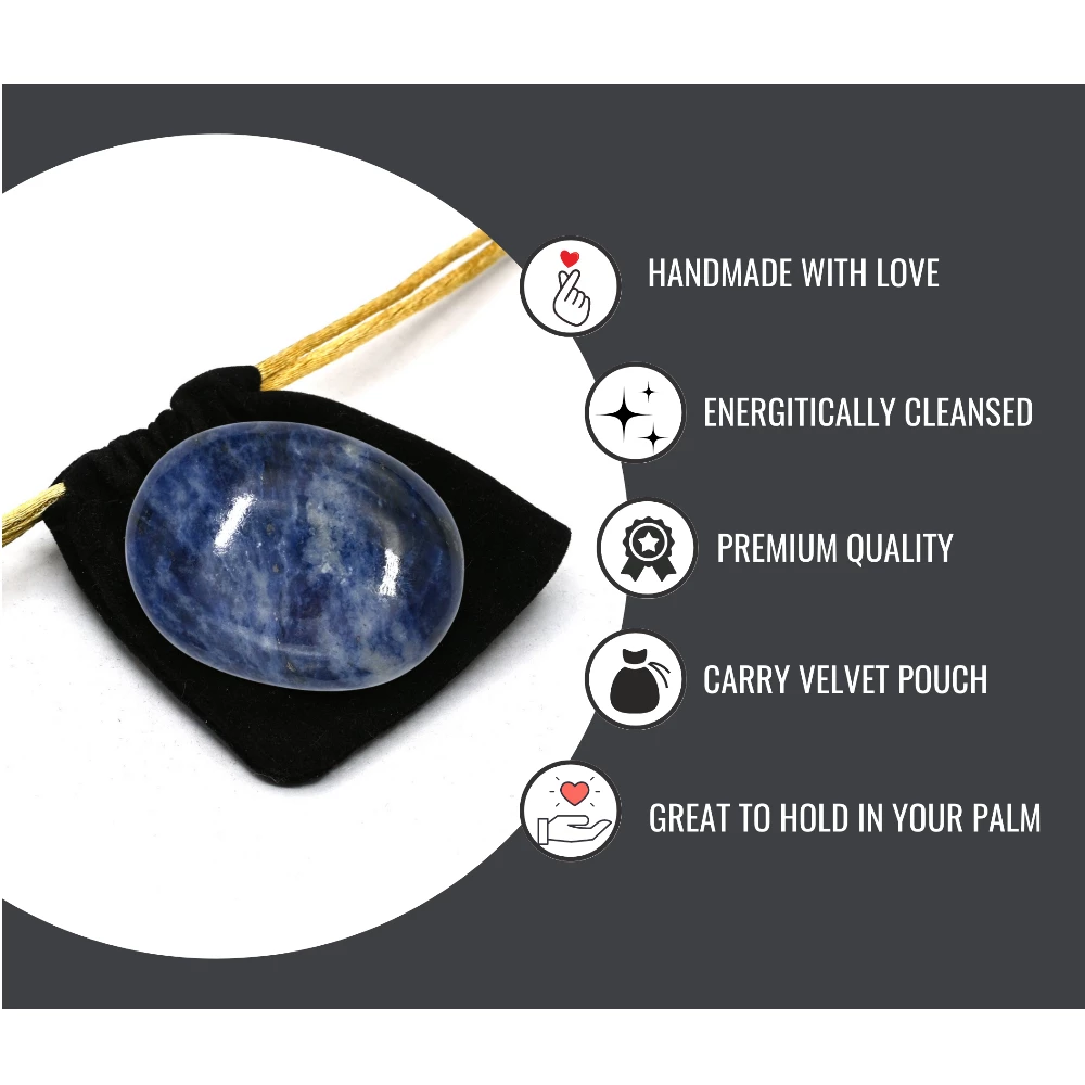 Sodalite Palm Stone