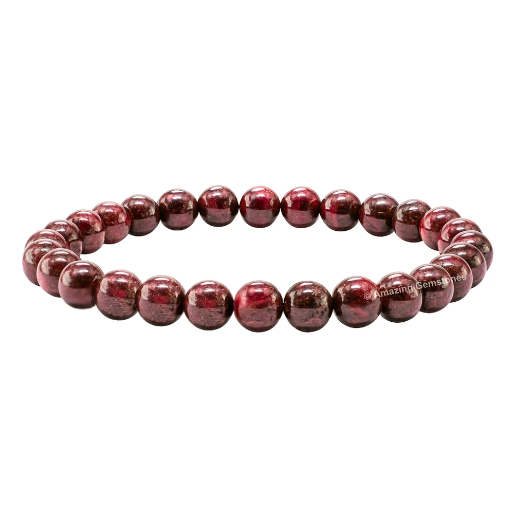Garnet Healing Crystal Bracelets - 6mm Beads