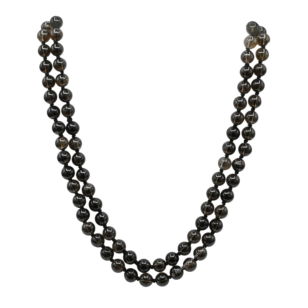 Smoky Quartz Mala (Hand Knotted)