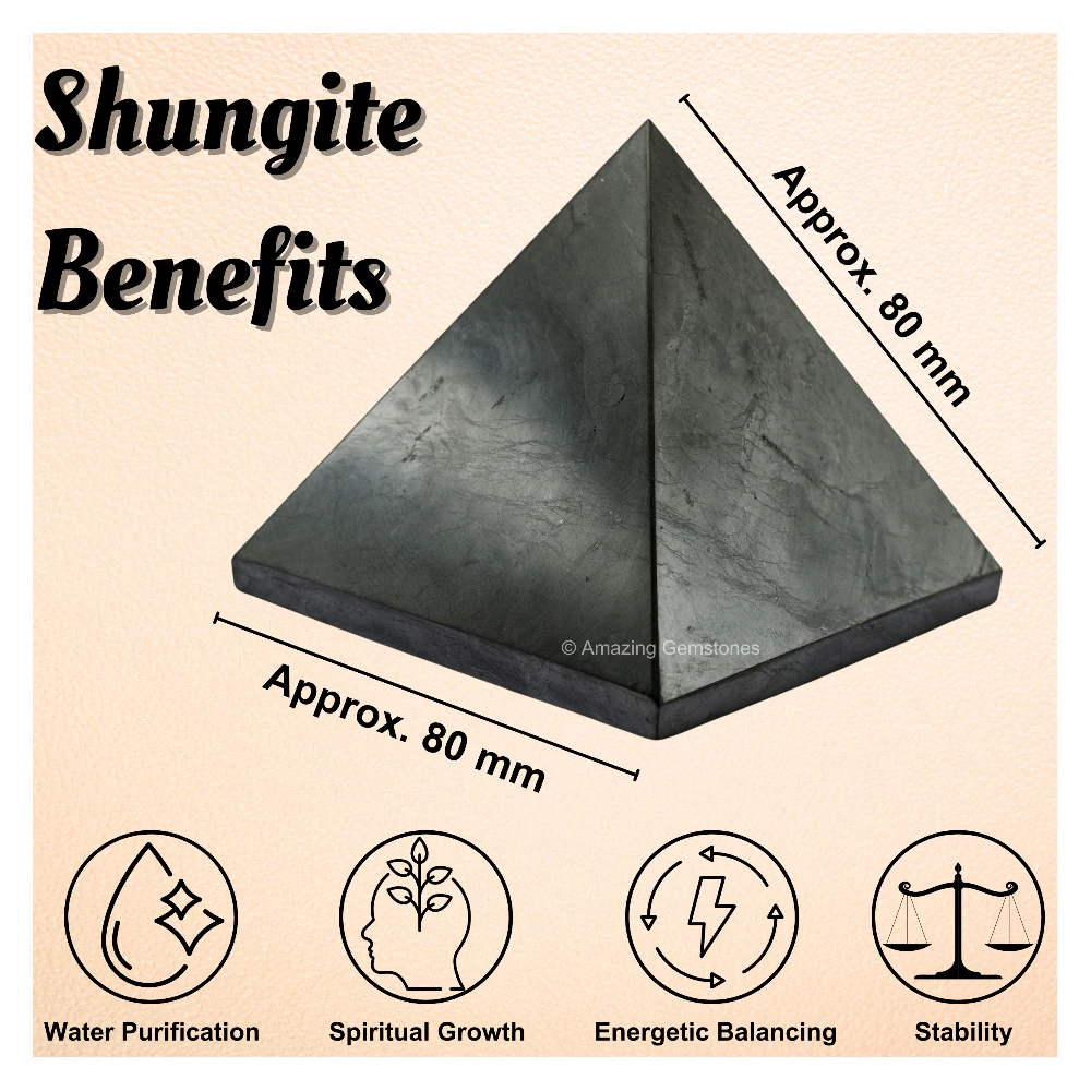 Shungite Pyramid (80 mm)
