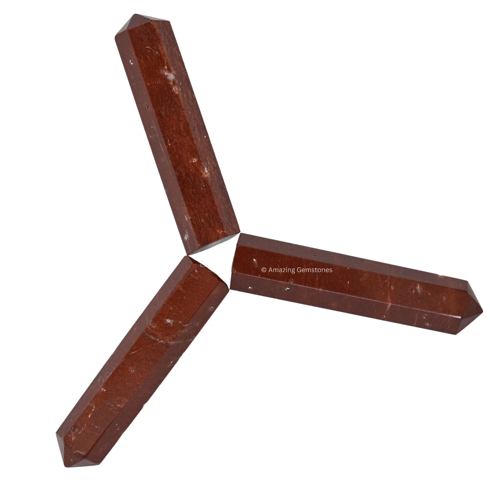 Red Jasper Pencil Points (Set of 50)