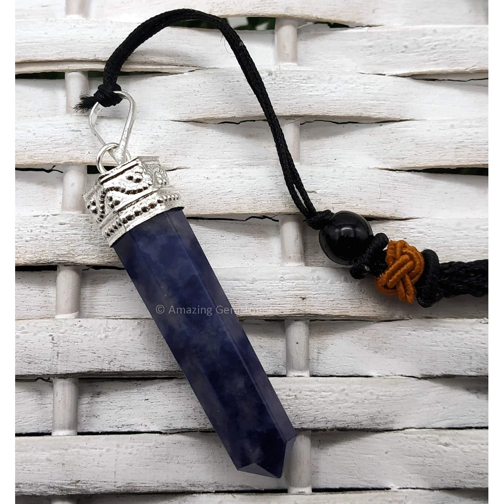 Iolite Necklace - Pencil Point (Silver)