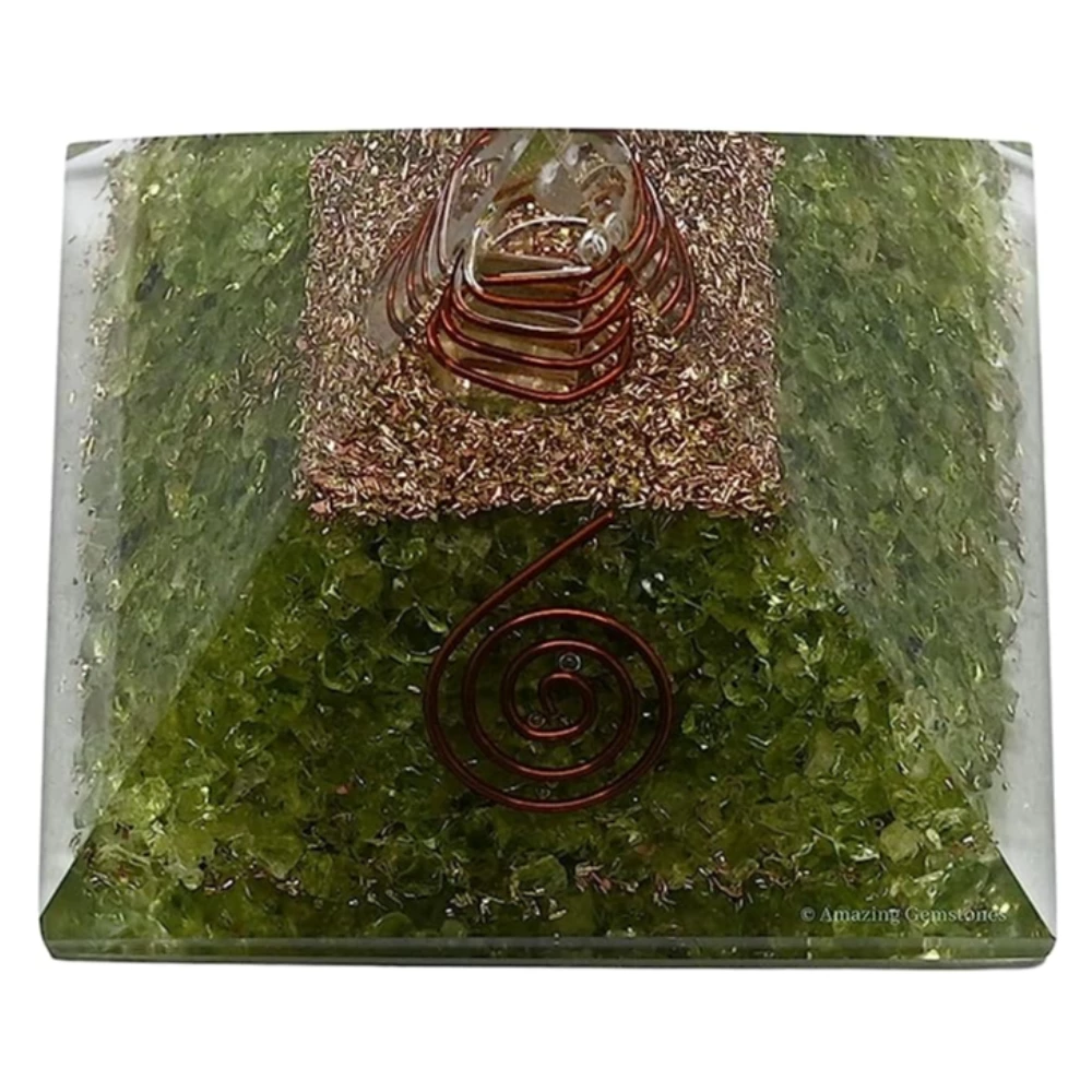 Peridot Orgone Pyramid
