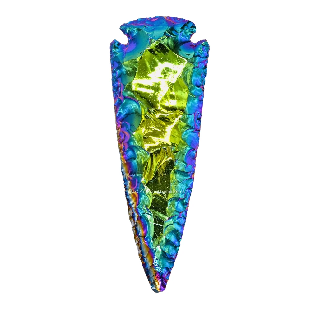 Titanium Aura Quartz Crystal Arrowhead - 4" to 5"
