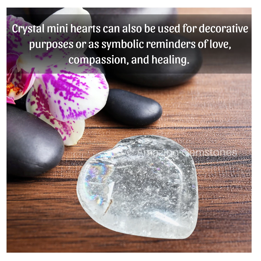 Clear Quartz Heart (Pack of 2)