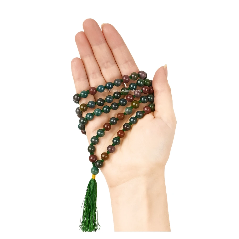Bloodstone Mala (Hand Knotted)