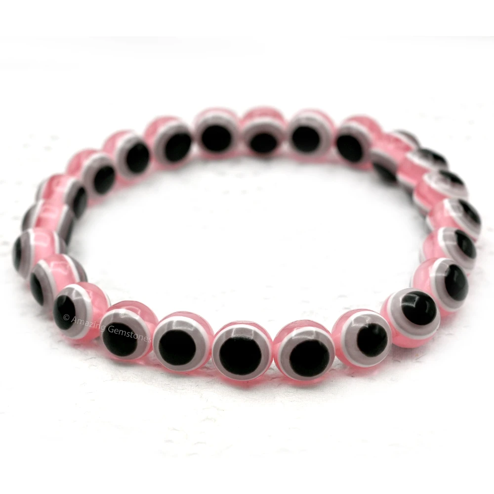 Pink Evil Eye Bracelet