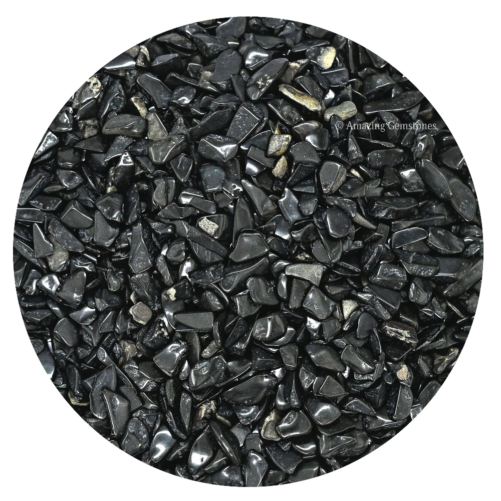 Black Agate Chips (1LB)