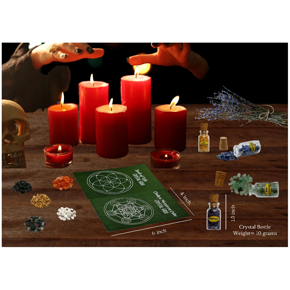 Spell Jars Kit for Witchcraft Supplies  - Premium Set of 26