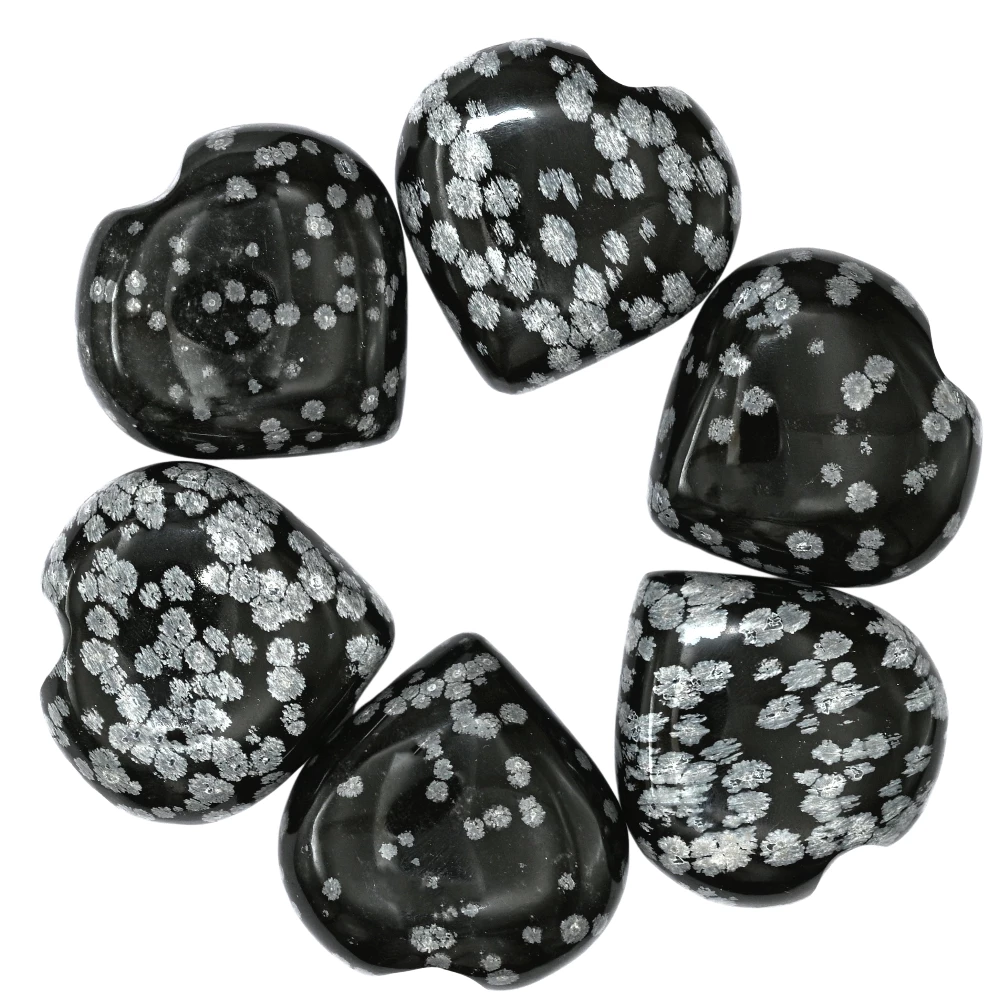 Snowflake Obsidian Heart