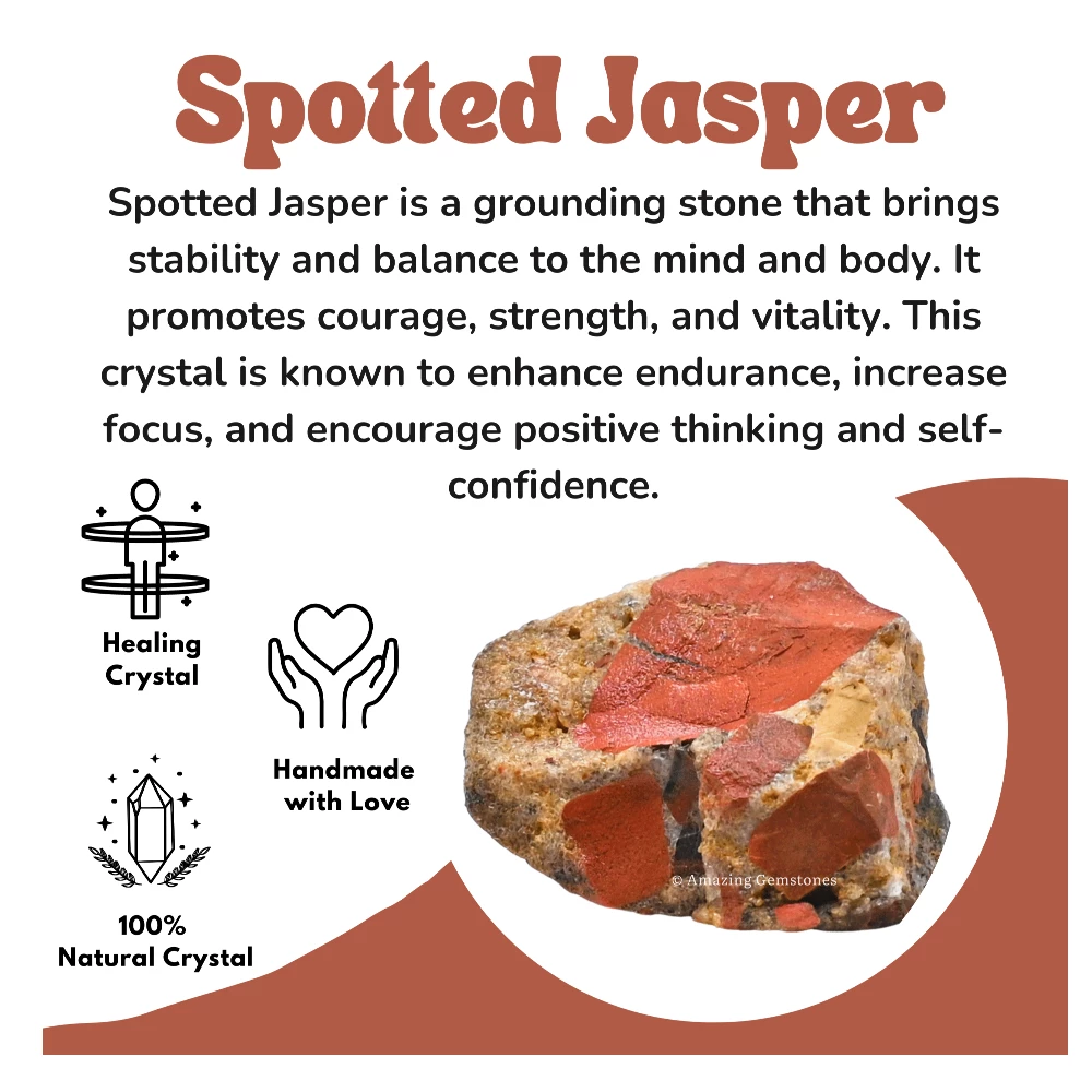 Spotted Jasper Raw Crystals (2 PIeces)