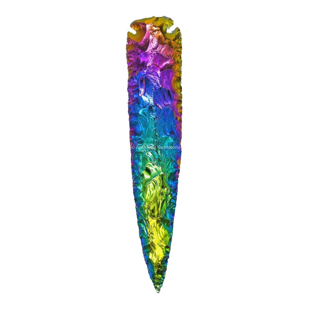 Titanium Aura Quartz Crystal Arrowhead - 9" to 10"