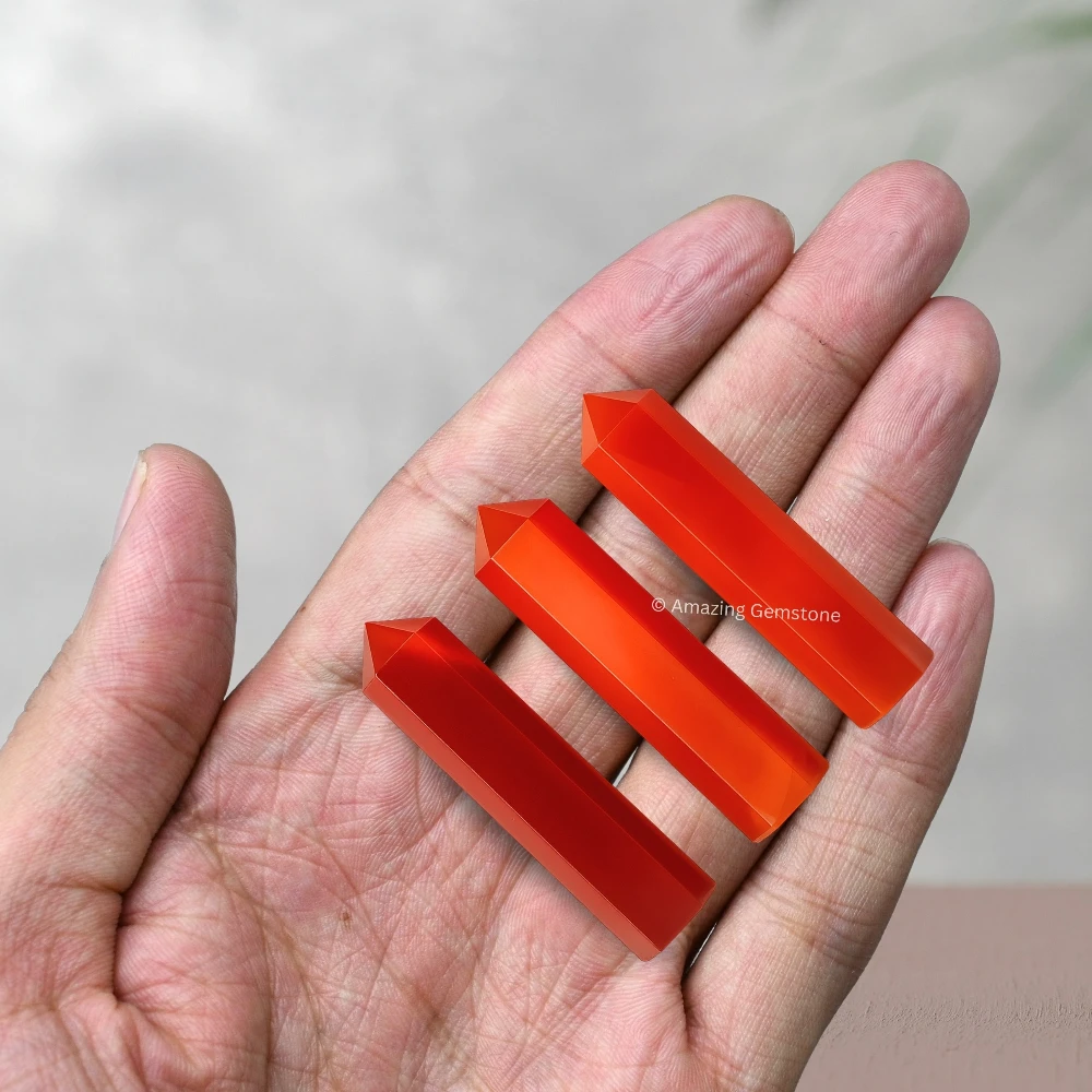 Red Onyx Pencil Points (Set of 3)