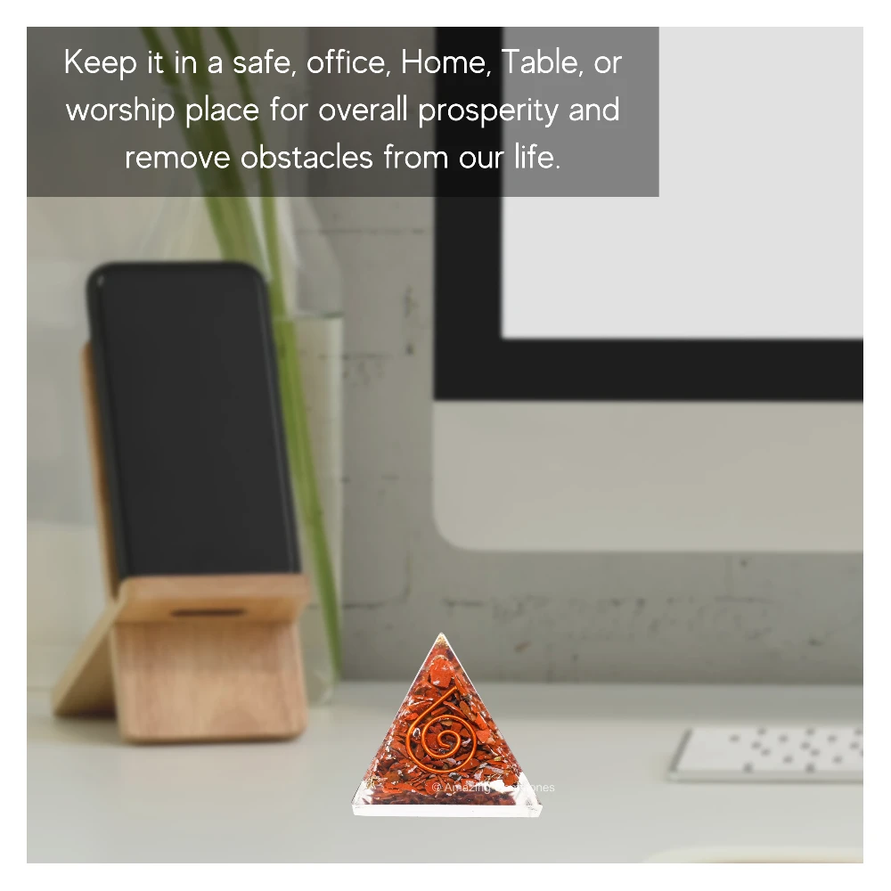 Red Jasper Orgone Pyramid - Mini