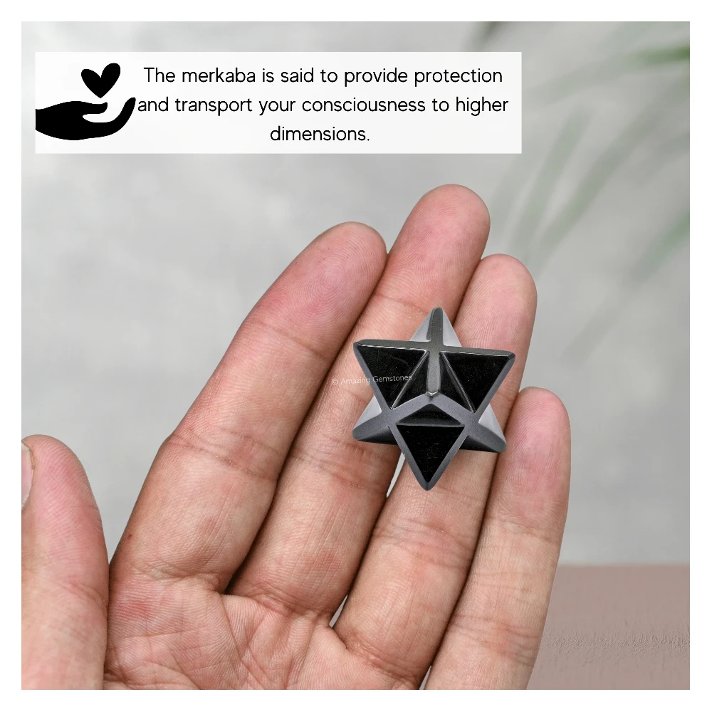 Black Obsidian Merkaba (15-20mm)