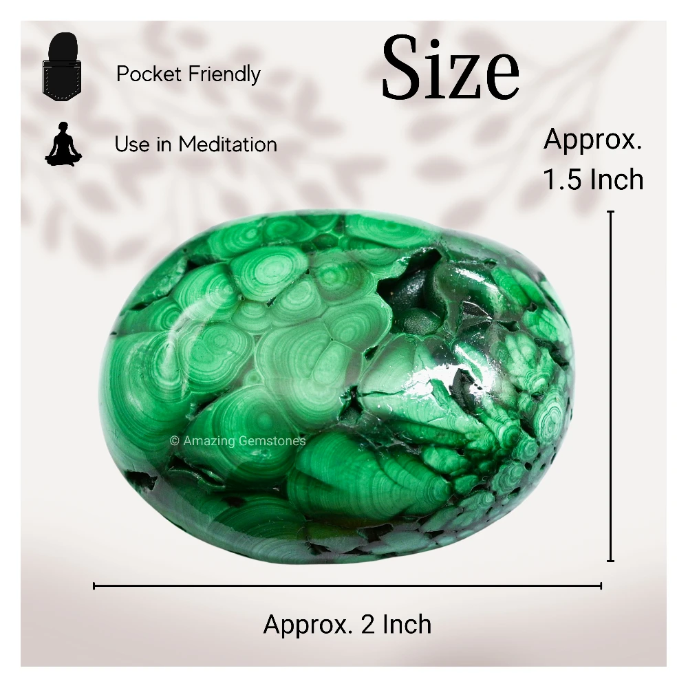 Malachite Palm Stone