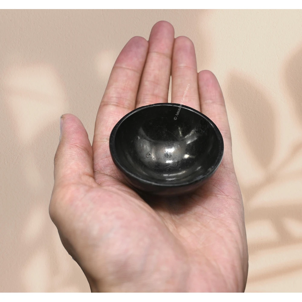 Black Tourmaline Crystal Bowl - 2 Inch