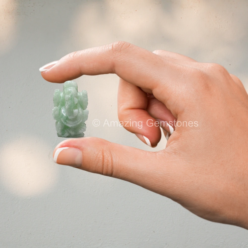 Amazonite Ganesha Crystal Idol
