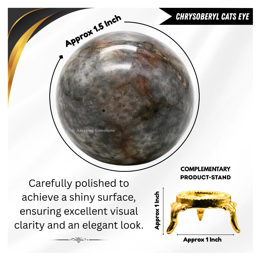 Chrysoberyl Cats Eye Sphere (1.5 Inch)