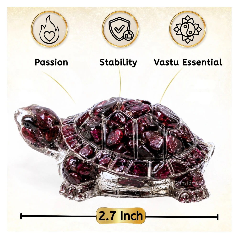 Garnet Tortoise Figurine