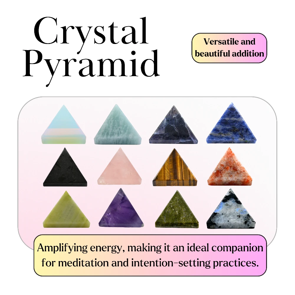 Set of 11 Crystal Pyramid