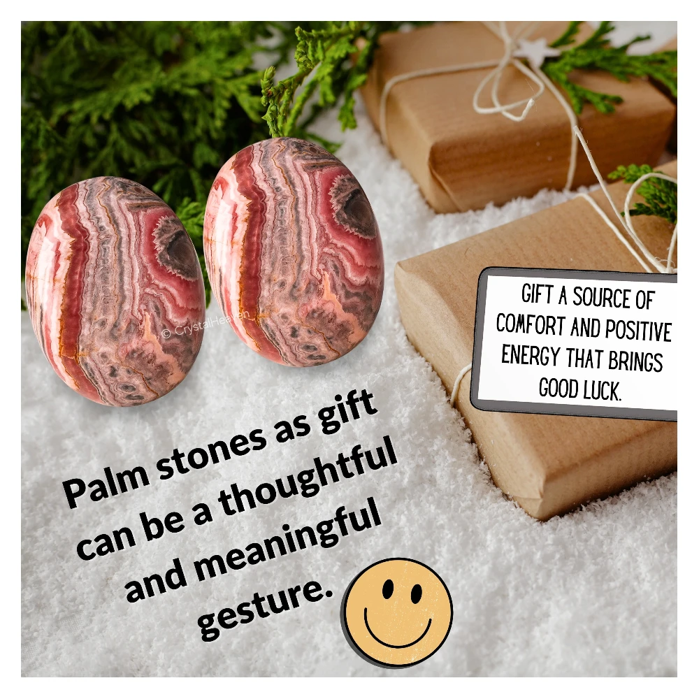 Rhodochrosite Palm Stone