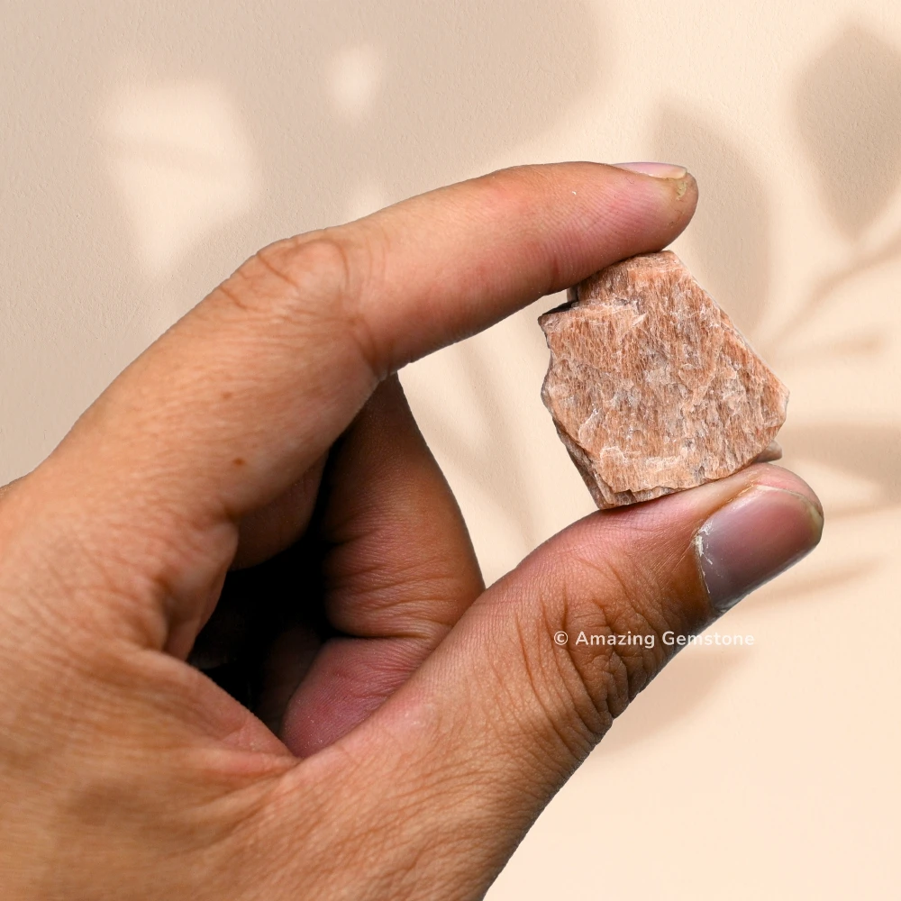 Peach Moonstone Raw Stone Crystals (5 Pieces)