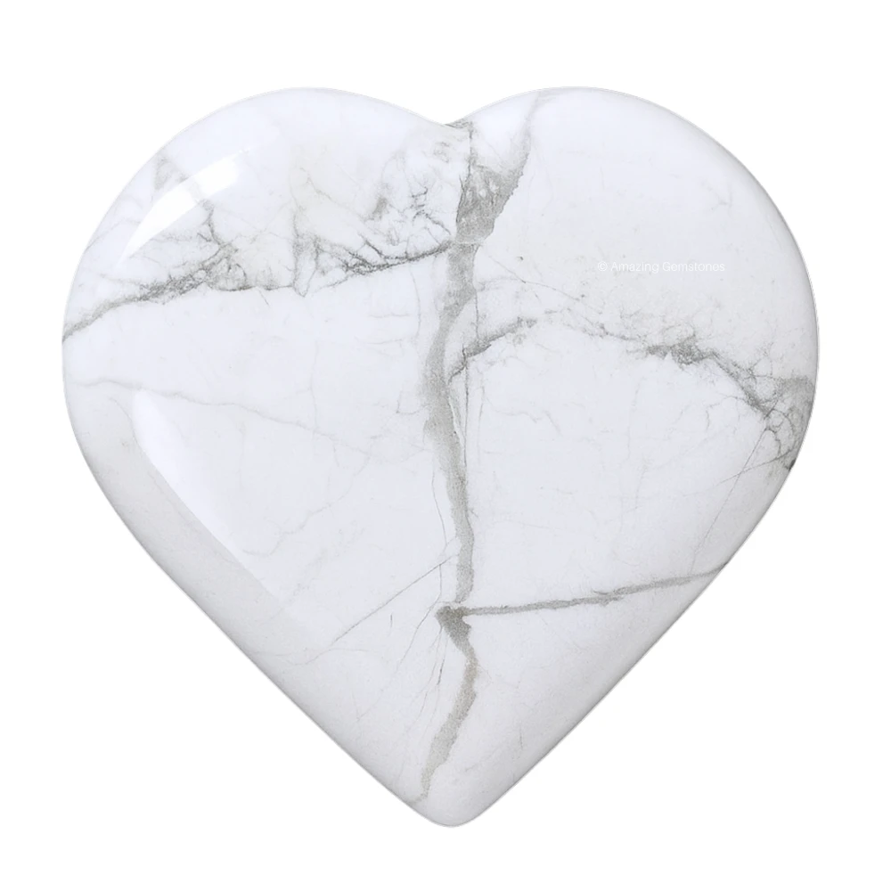Howlite Heart (Pack of 2)