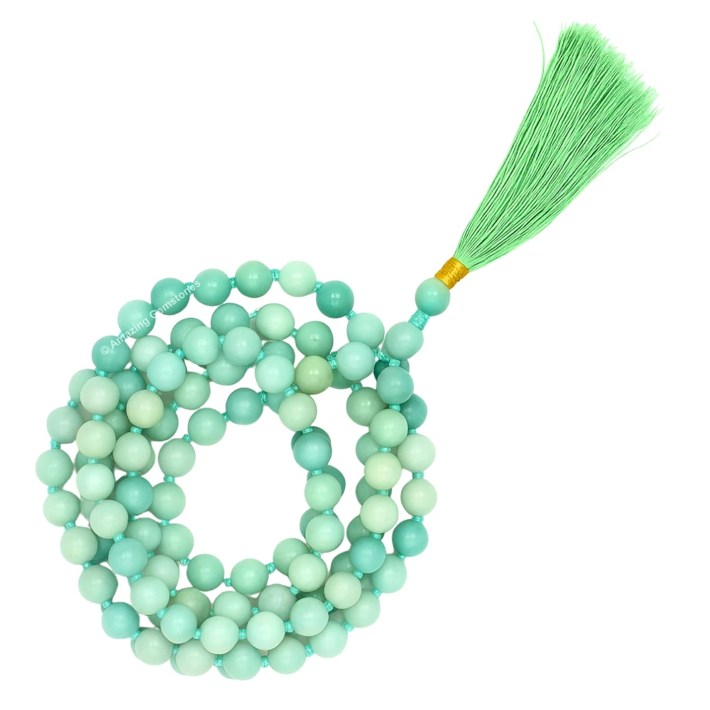Amazonite Mala (Hand Knotted)
