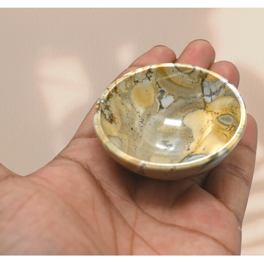Conglomerate Jasper Crystal Bowl - 2 Inch