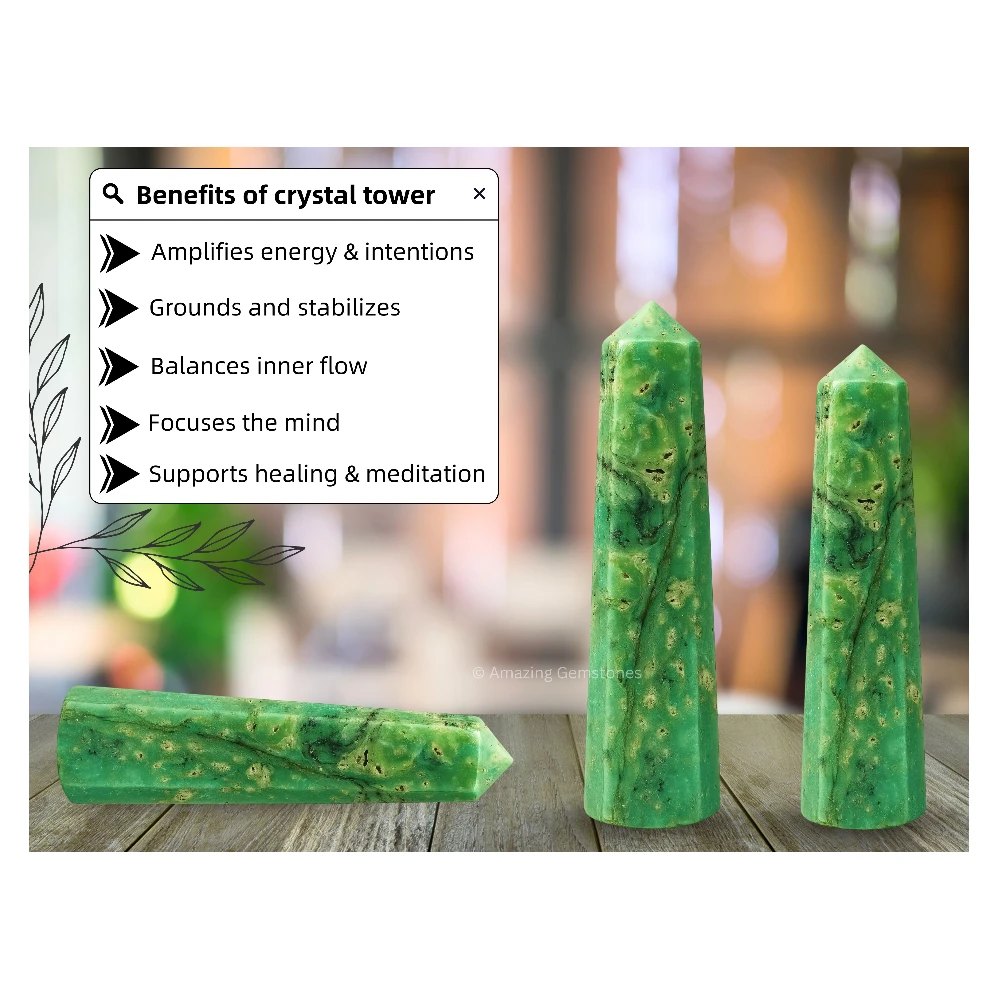 Chrysoprase Tower (2" to 3" inch)