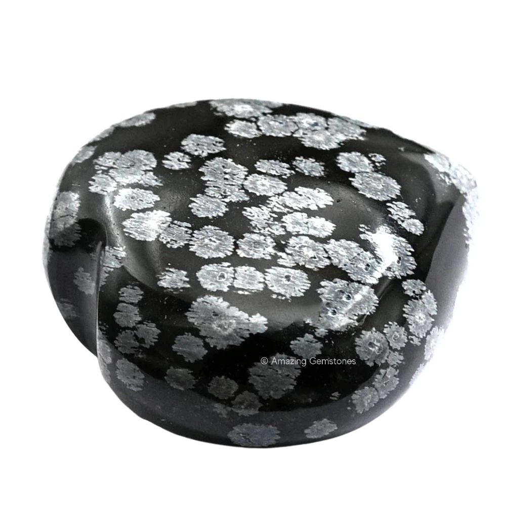Snowflake Obsidian Heart