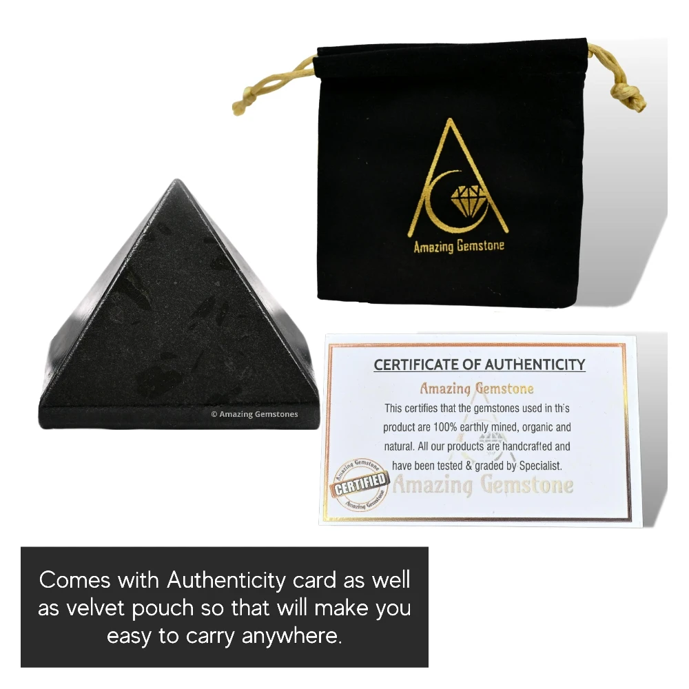 Black Tourmaline Pyramid (1 Inch)