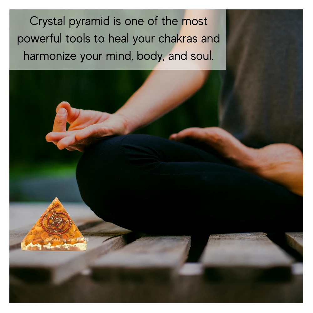 Yellow Jasper Orgone Pyramid - Mini