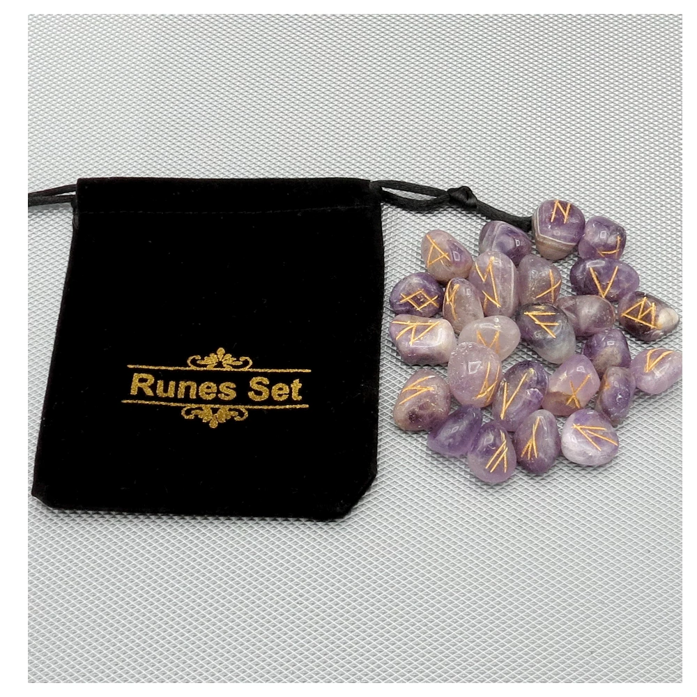 Amethyst Rune Stones Set
